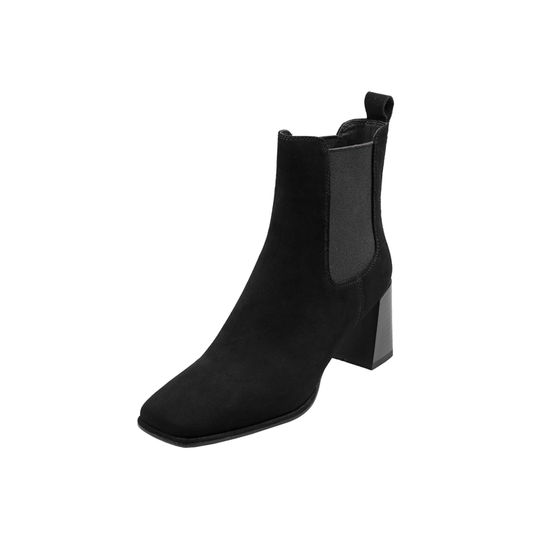 Короткие ботинки челси 7 см женские Yeezyy Reezy, Black