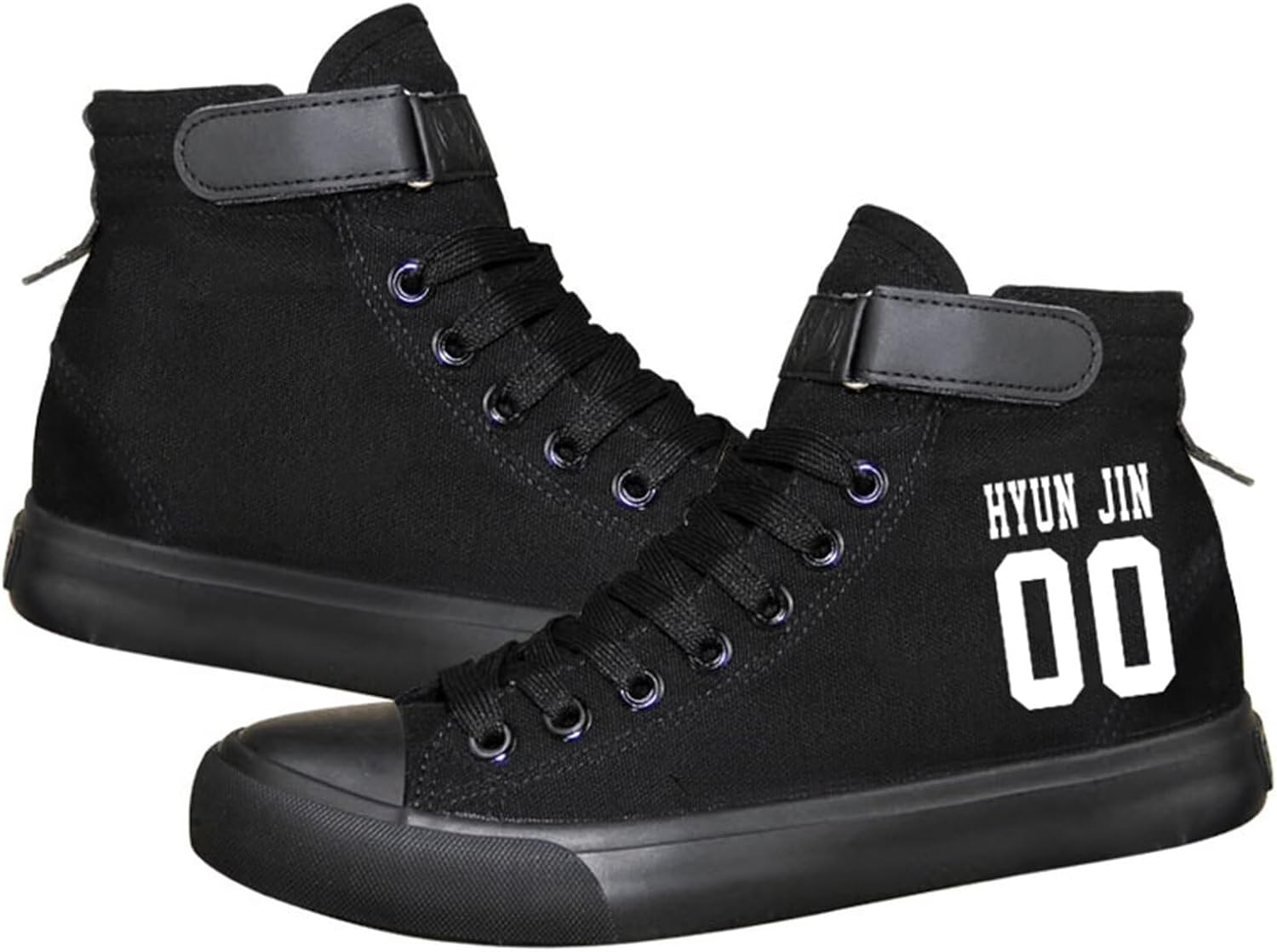 

KPOP Skz Мерч Кроссовки Феликс Ли, Но ЧанБин, Хан, Ай.Эн, Феликс, ХенДжин, Сынмин Хип-хоп Стиль Высокие Кеды из Холста, черный