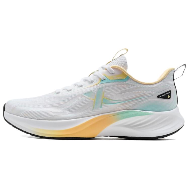 

XTEP Кроссовки Light Wing 3.0 износостойкие, легкие, Rebound, низкие, повседневные, мужские, белые, оранжево-зеленые