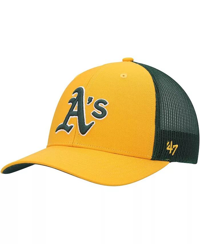 

Мужская золотистая бейсболка Oakland Athletics Secondary Trucker Snapback '47 Brand, золотой