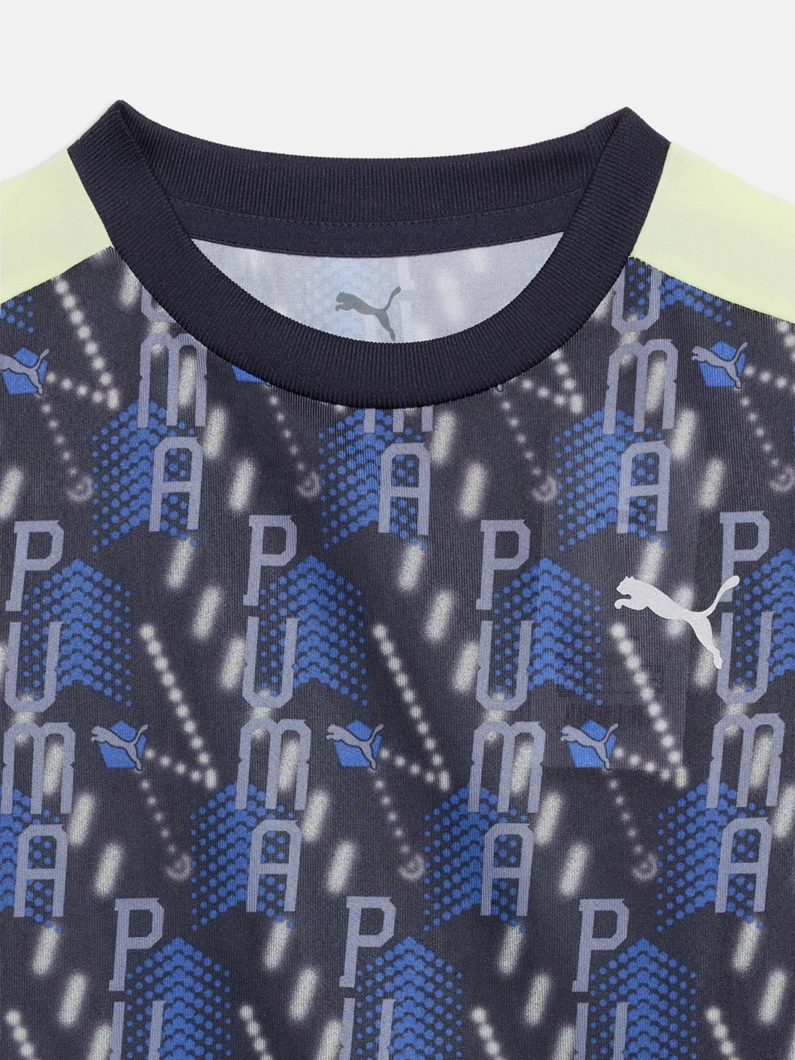 Спортивная футболка 'TAD ESS AOP Poly' Puma, Dusty Blue/Dark Blue — фото 3
