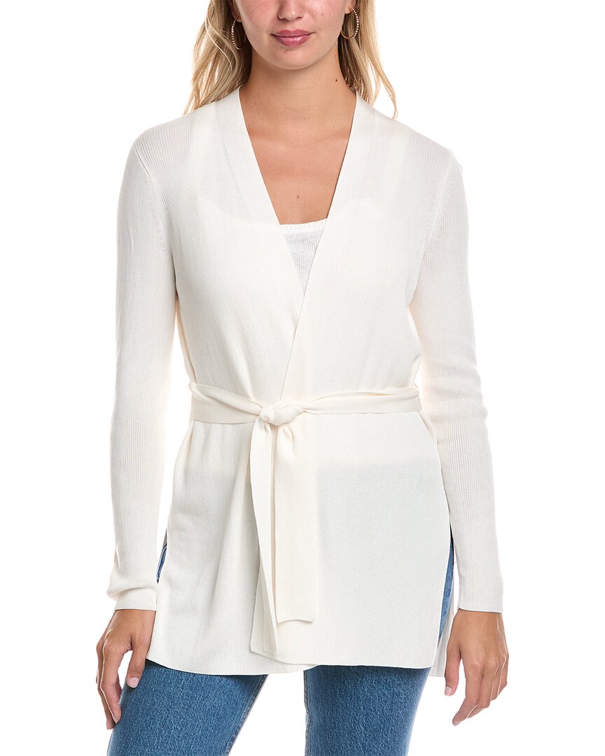 

Lafayette 148 New York Кардиган из смесового шелка с поясом, Cloud