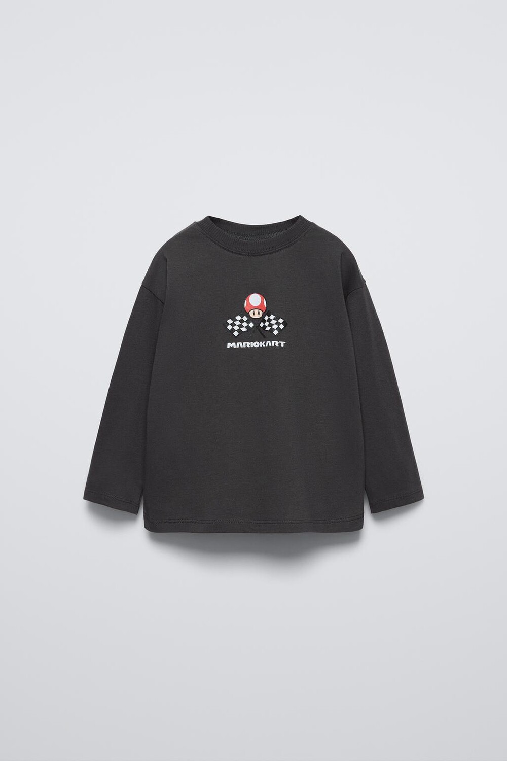 

Футболка mario kart nintendo ZARA, антрацитово-серый