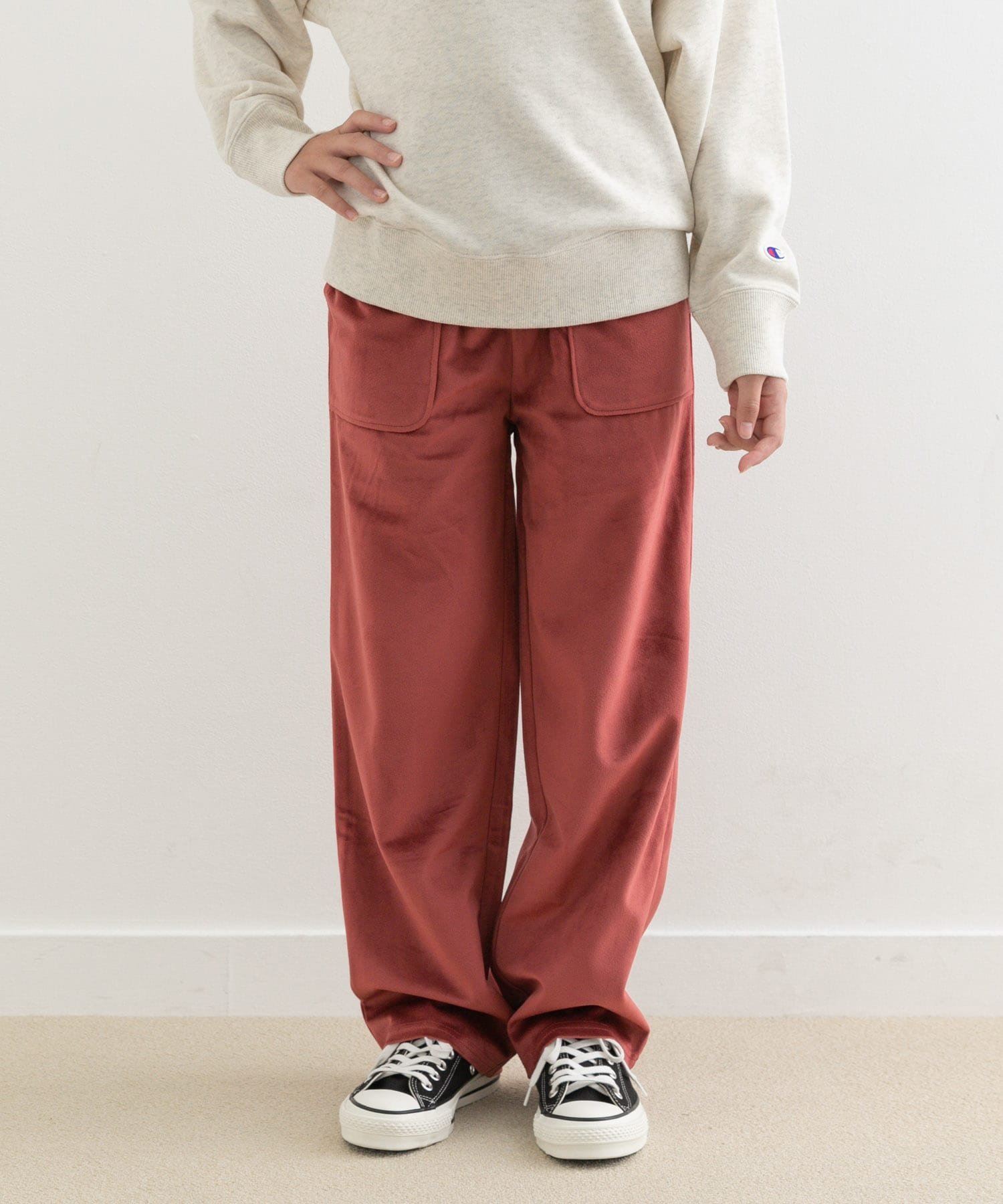 Бархатные брюки Easy Pants (детские) URBAN RESEARCH DOORS, RED — фото 4