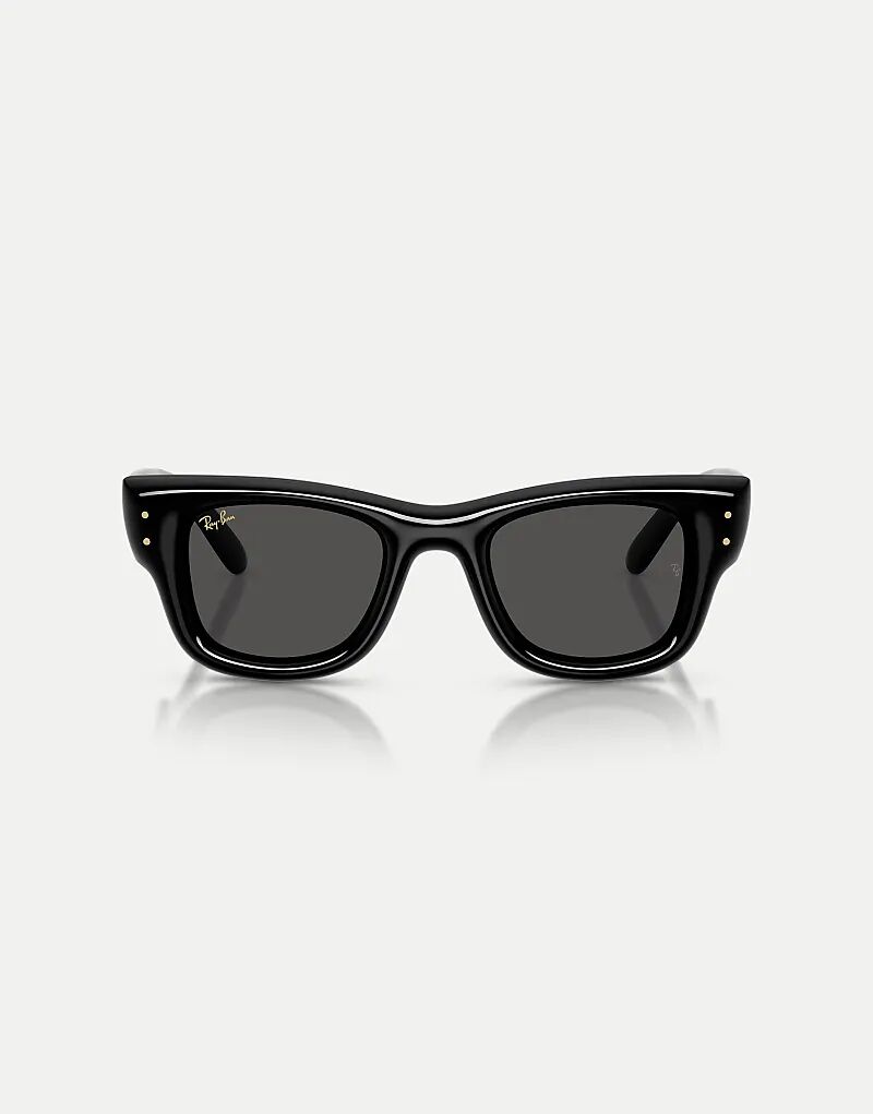 

Солнцезащитные очки Ray-Ban Wayfarer квадратной формы с черными линзами в черном цвете