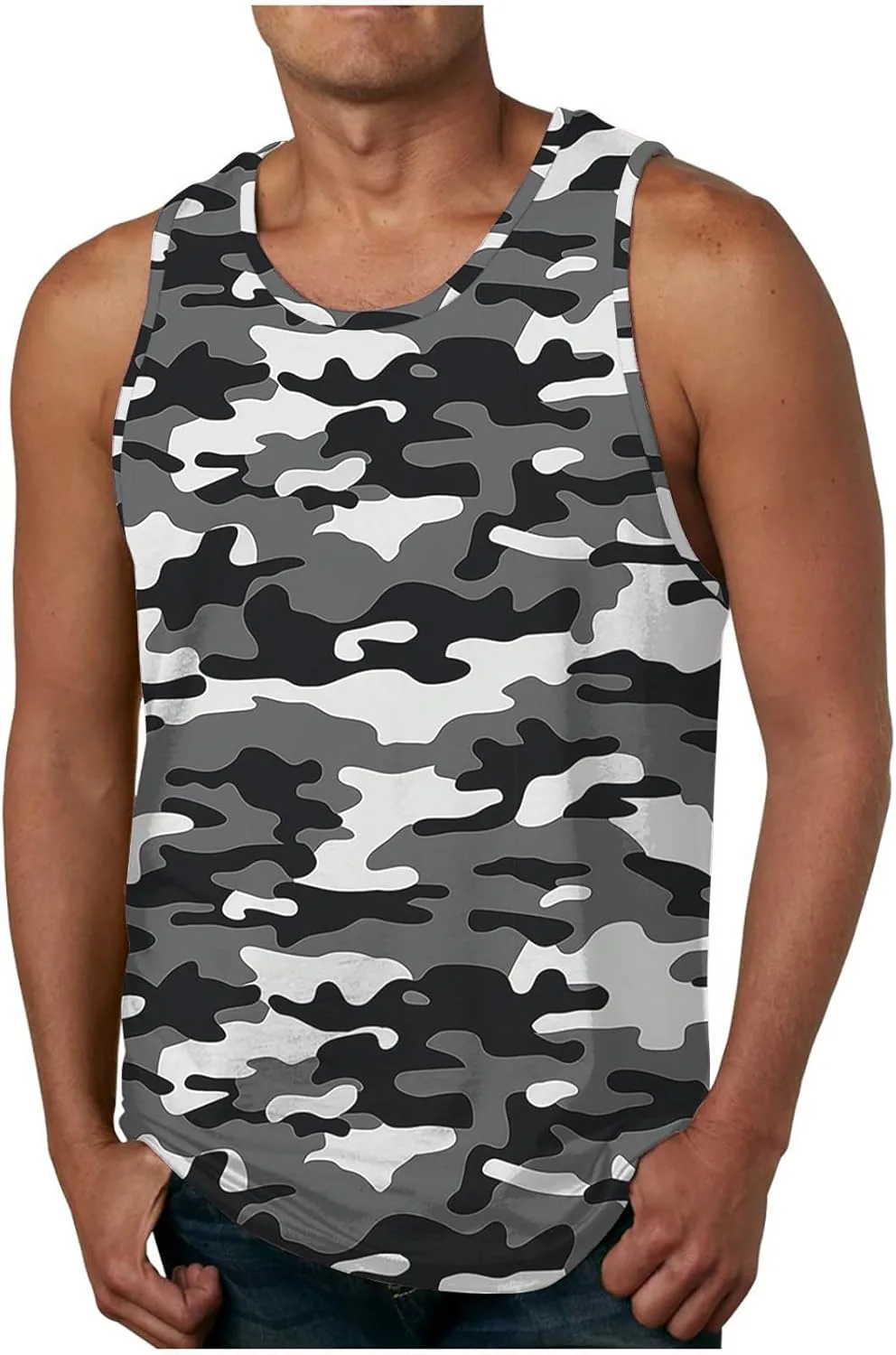 

Мужская майка для тренировок Camo Printed с круглым вырезом TXGMNA