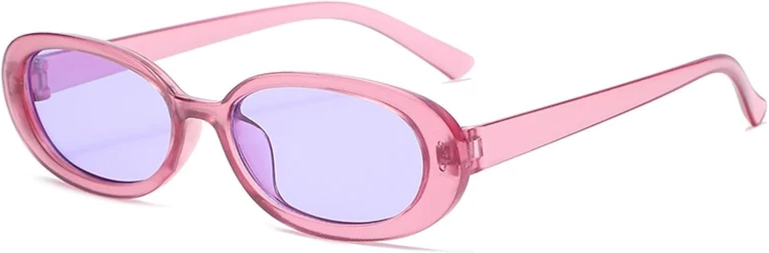 

8 шт. маленьких овальных солнцезащитных очков для женщин в винтажном ретро-стиле, черно-белые, классические солнцезащитные очки, защита от УФ-излучения UV400 SZVVBKK, Purple