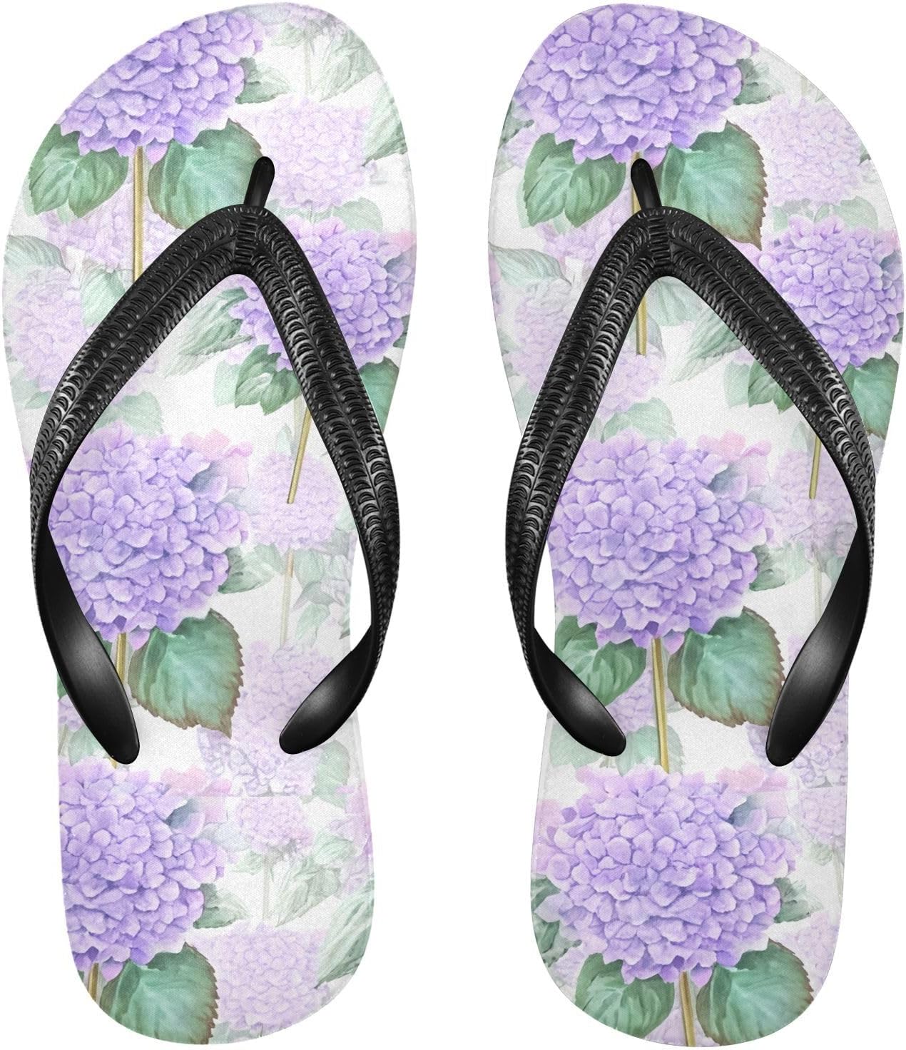 

Сандалии-шлепанцы с фиолетовой гортензией для пляжа и душа, резинескользящие летние тапочки для ходьбы, обувь для женщин и мужчин Sinestour