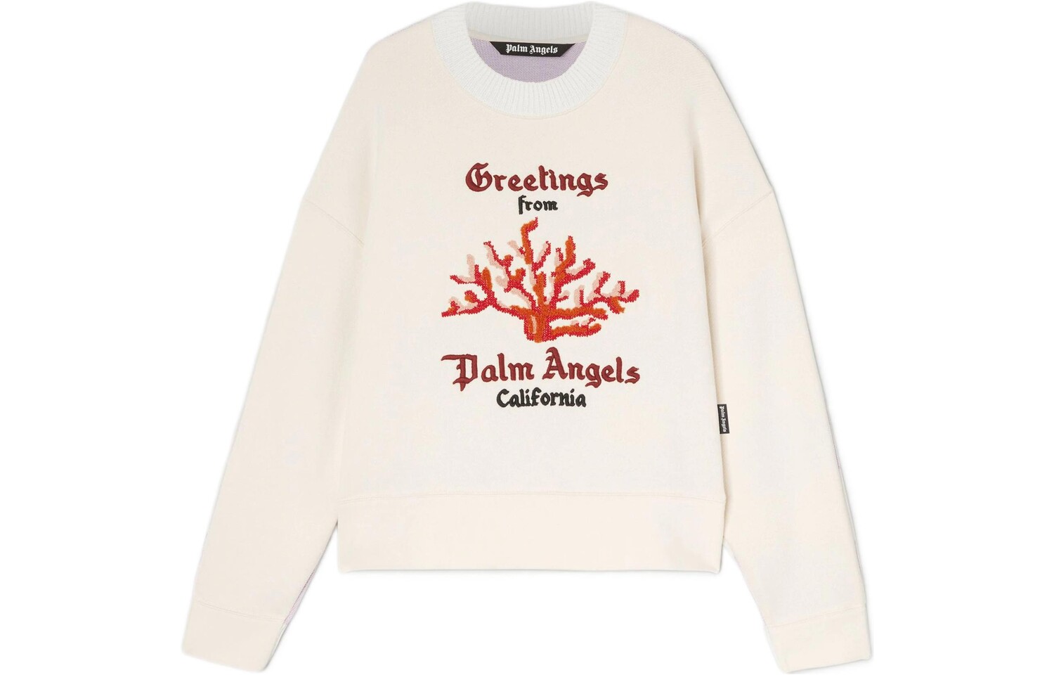 

Толстовка в коралловую полоску Palm Angels, светло-розовый