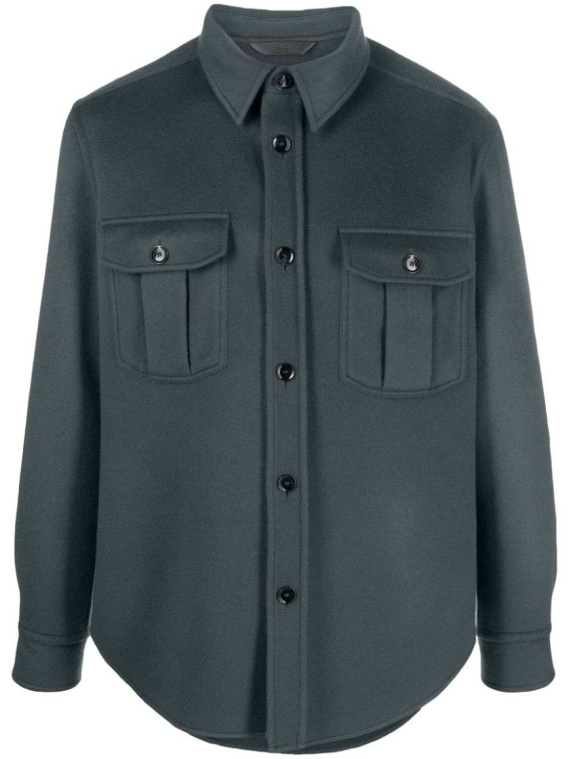 

Brioni куртка-рубашка на пуговицах, синий