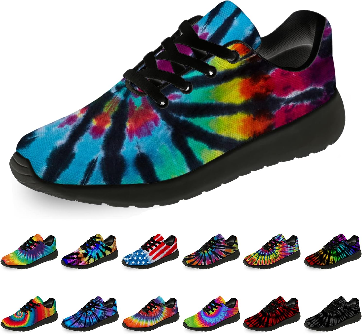 

Кроссовки Horethy Tie Dye для женщин и мужчин, беговые кроссовки, женские и мужские прогулочные, теннисные кроссовки, удобные спортивные кроссовки для джоггинга, подарки, зеленый