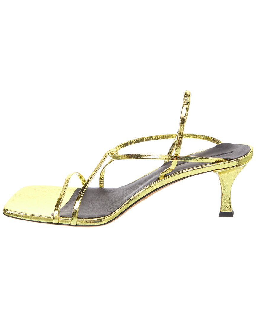 Proenza Schouler Metallic Leather Slingback Sandal, зеленый — фото 2