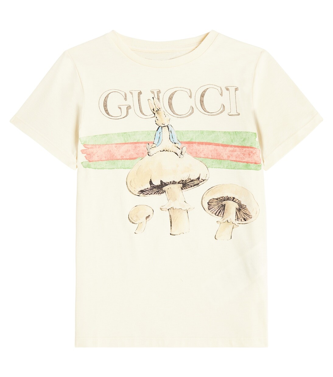 

Футболка из хлопкового джерси из коллаборации с peter rabbit Gucci, зеленый