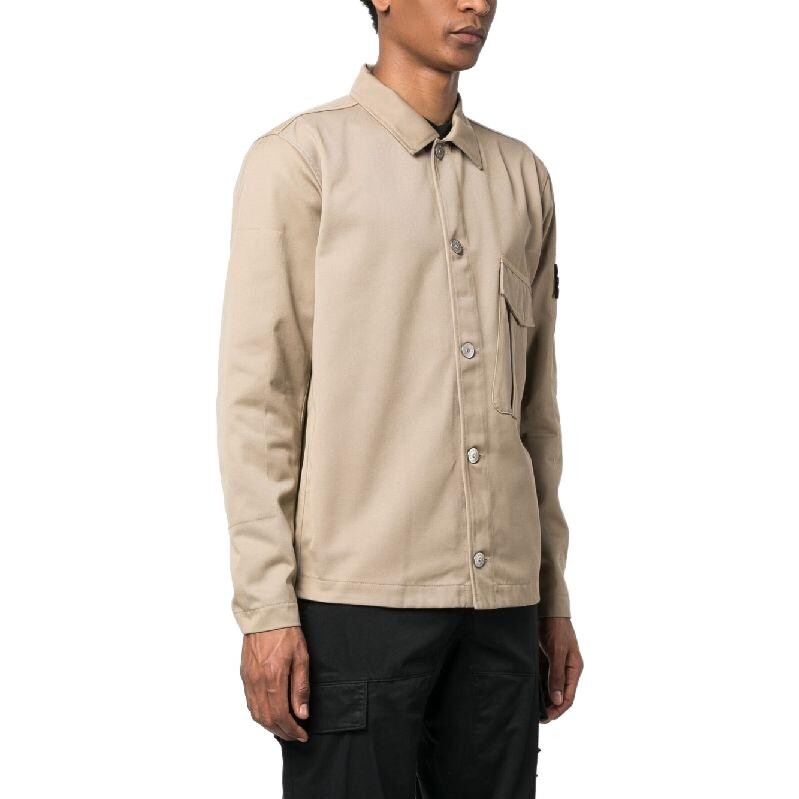 Куртка мужская светло-коричневая Stone Island, коричневый — фото 4