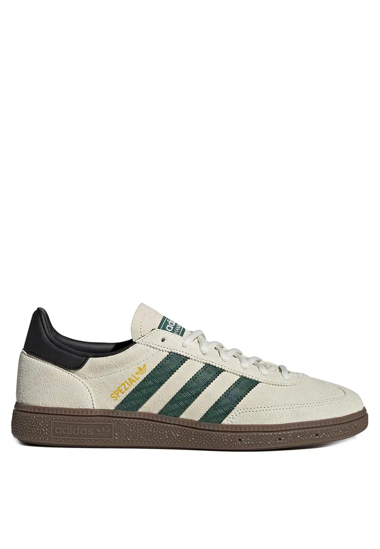 Кроссовки мужские, Handball Spezial, adidas, зеленый/кремовый