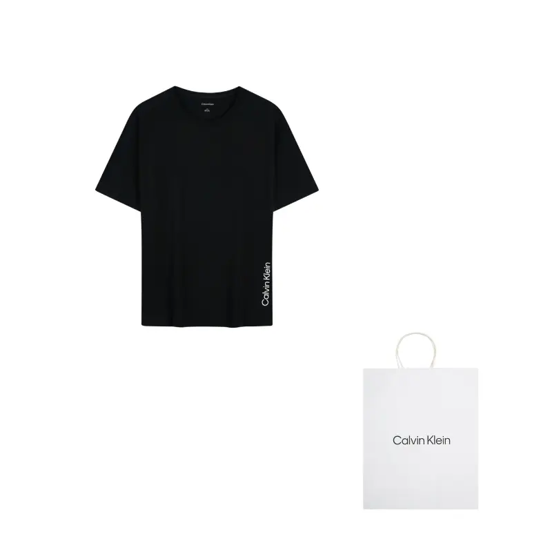 

Футболка с принтом логотипа Calvin Klein, черный