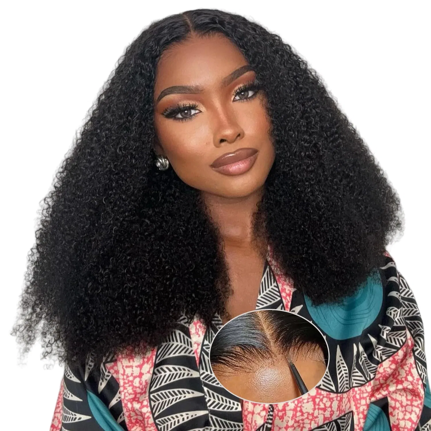 Женский парик Oxeyegirl из натуральных волос Kinky Curly Afro 20 дюймов, 180% плотность Oxeyegirl