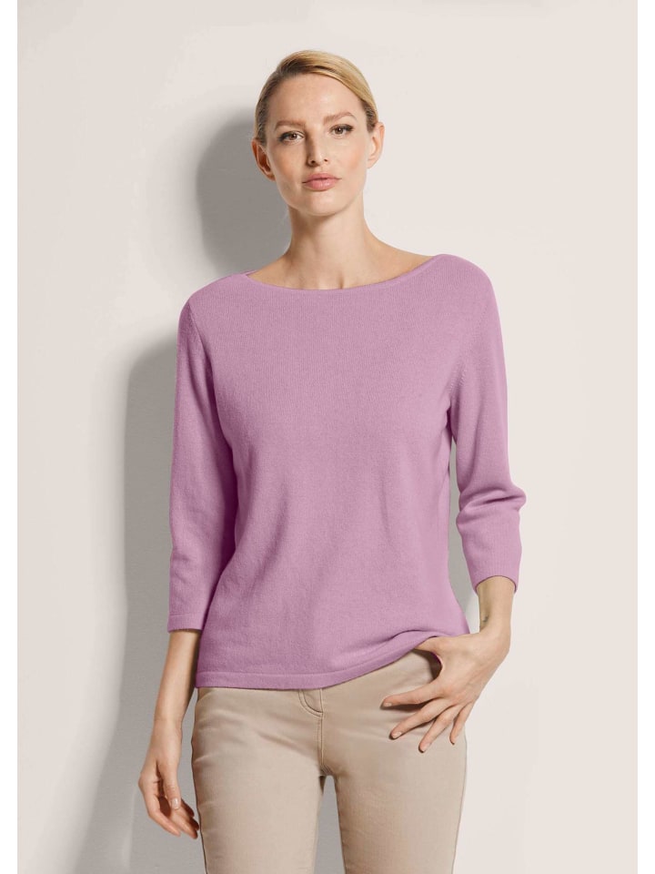 

MADELEINE Кашемировый свитер с вырезом-лодочкой сиреневого цвета