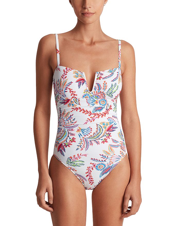 

Принтованный купальник-боди U Wire с бретелями через плечо Ralph Lauren, мультиколор