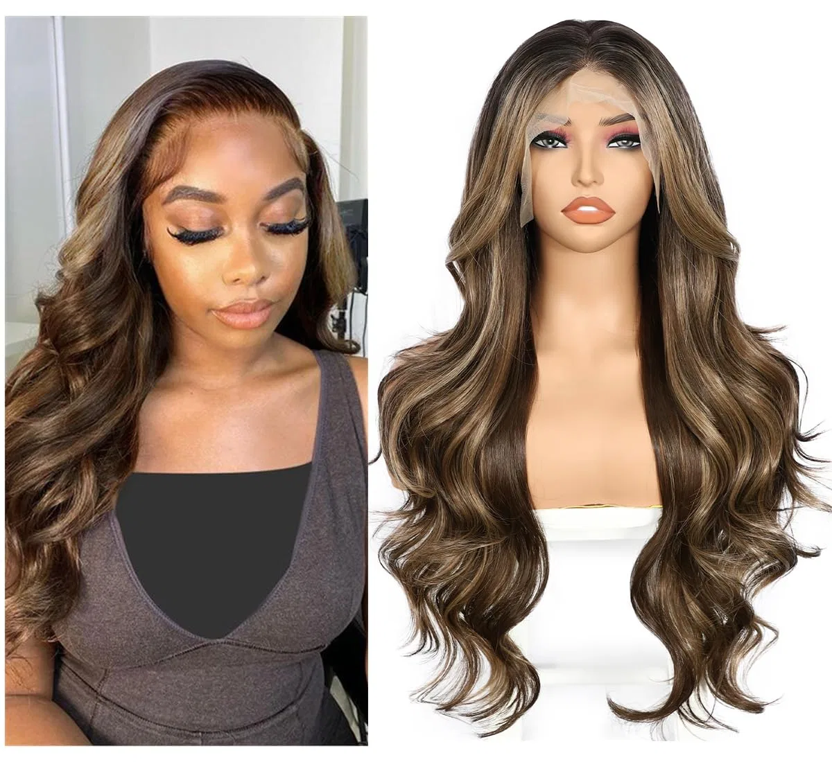 Женский парик «Lace Front» с эффектом балаяж от Sapphirewigs Sapphirewigs