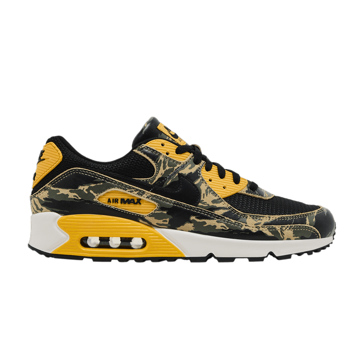 

Кроссовки Nike Air Max 90 Premium 'Camo Pack - University Gold', черный