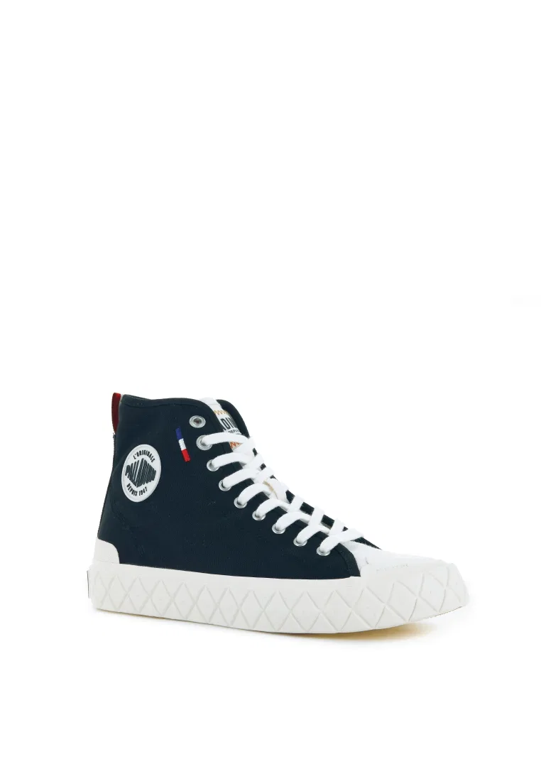 Ботинки женские, кожаные, Palla Ace CVS Mid Canvas Palladium, белый/черный — фото 2