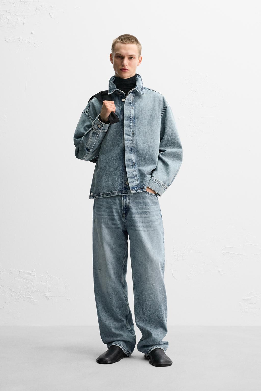 

Джинсы свободного кроя ZARA, синий