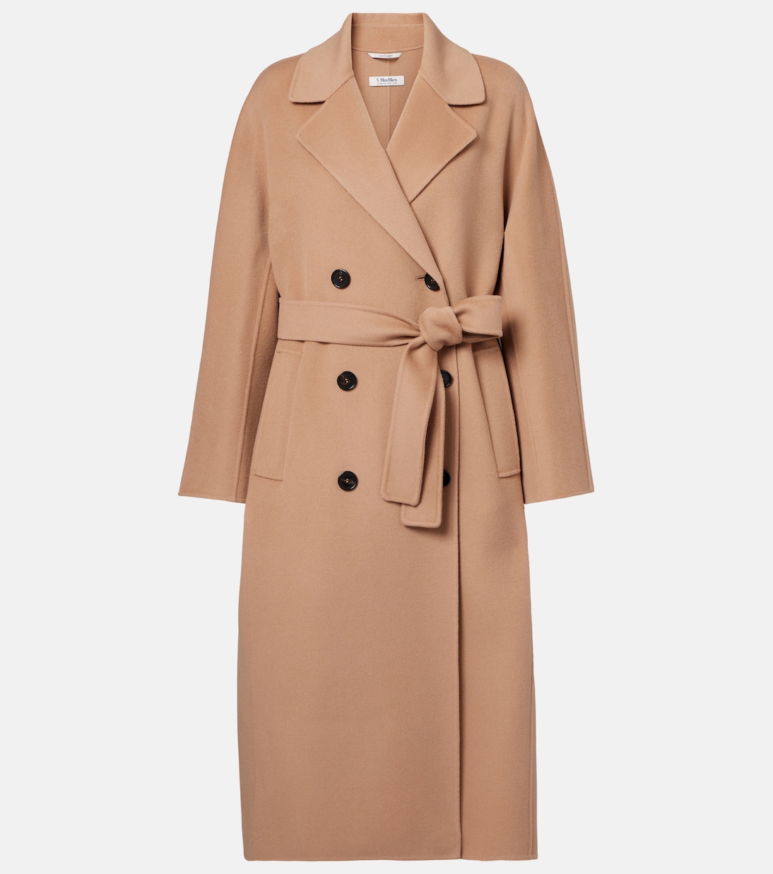 

Двубортное пальто из девственной шерсти Paul S Max Mara, Spring Camel