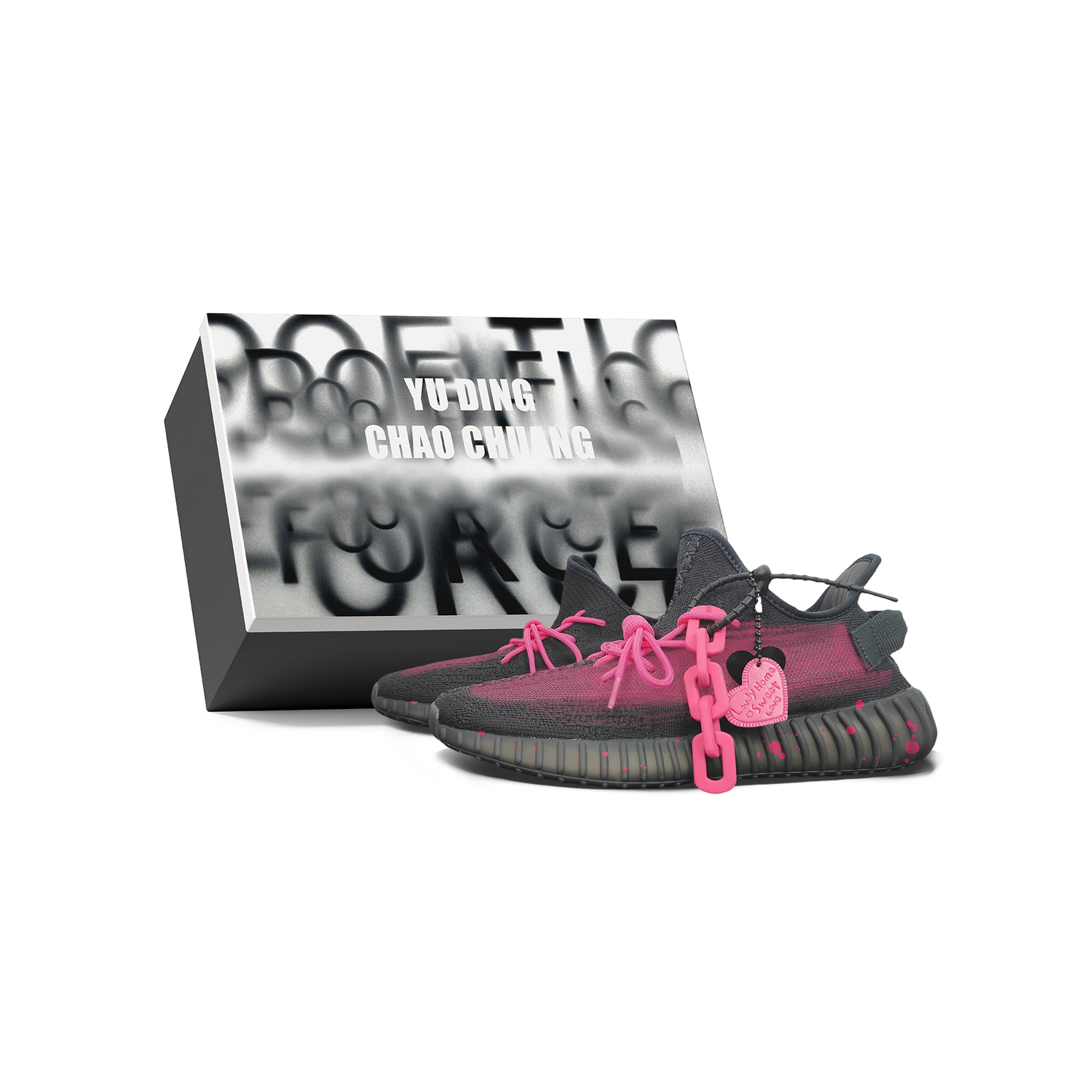 

Adidas Originals Изи Буст 350 В2 Влагоотводящие низкие кеды унисекс Блэк Пинк, цвет Black Pink