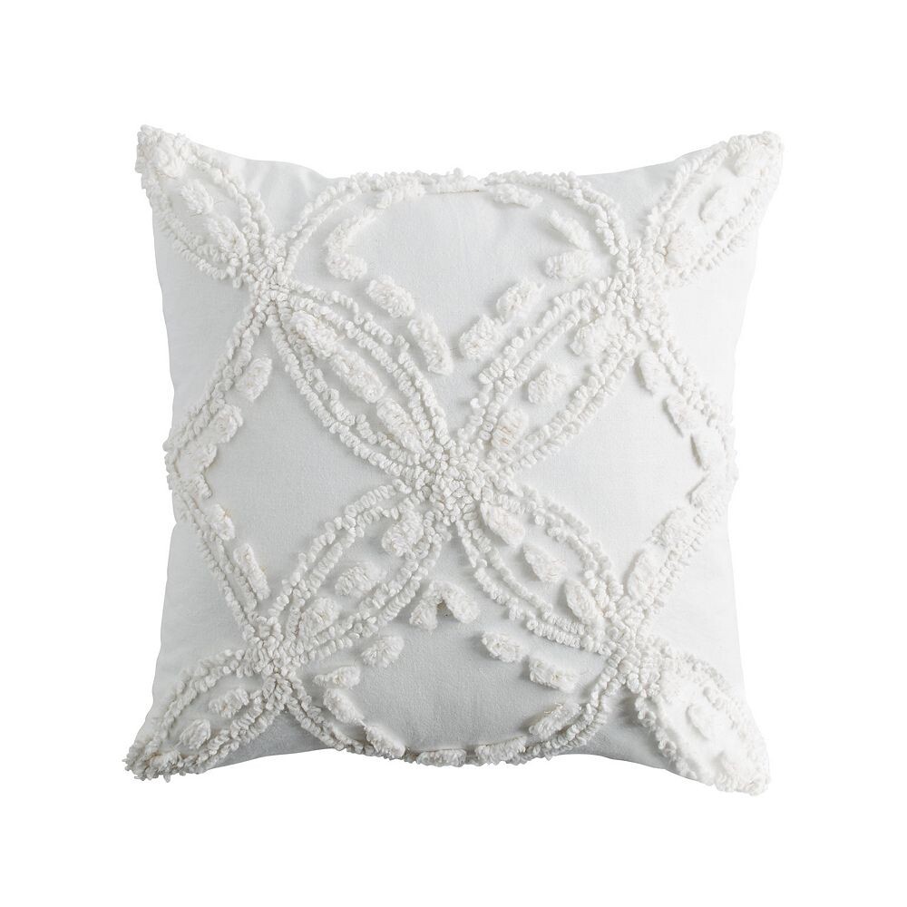 

Декоративная подушка из синели Peri Metallic, цвет Ivory