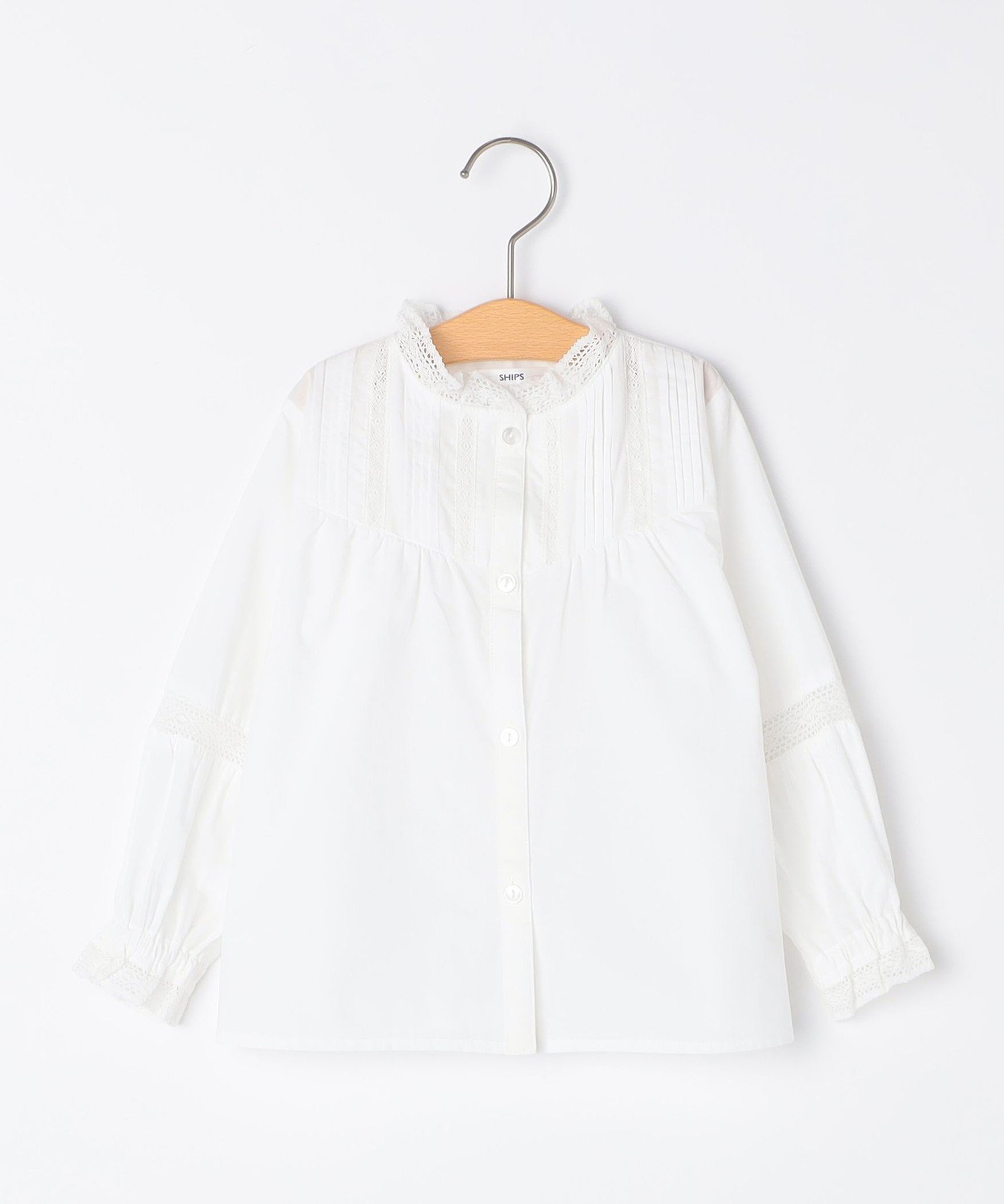 Детская блузка: 80-90 см / с кружевом и складками SHIPS KIDS, Off white