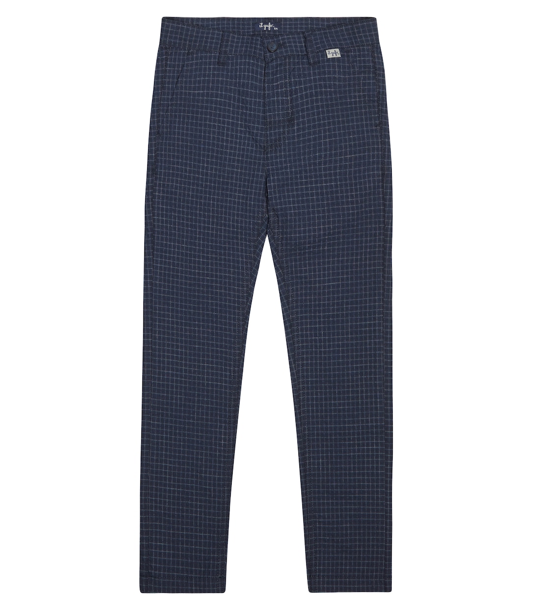 

Клетчатые брюки из смесовой хлопковой ткани Il Gufo, Squared Blue