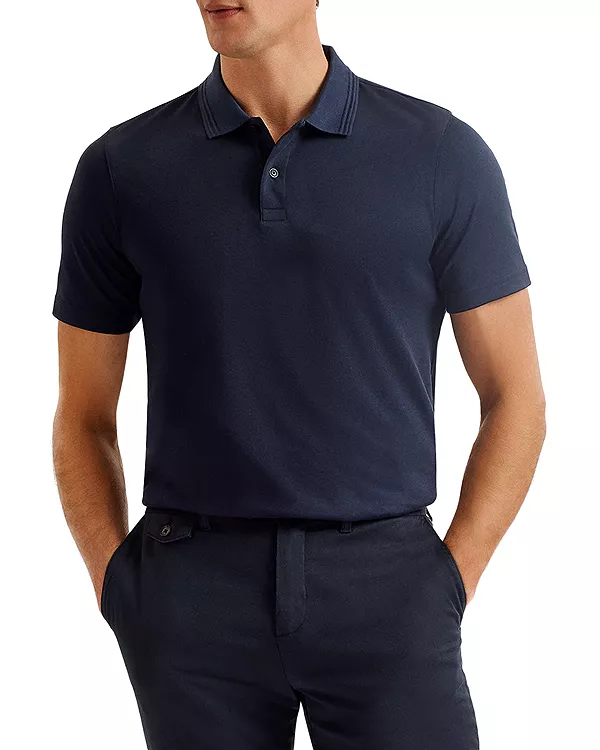 

Поло с коротким рукавом, стандартного кроя Ted Baker, синий