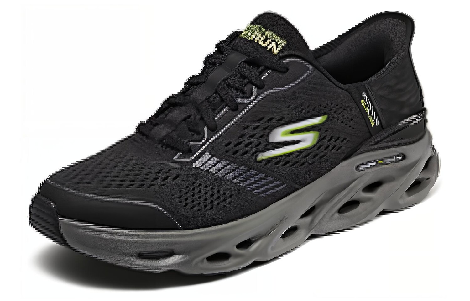 Кроссовки мужские низкие черные/угольные Skechers — фото 3