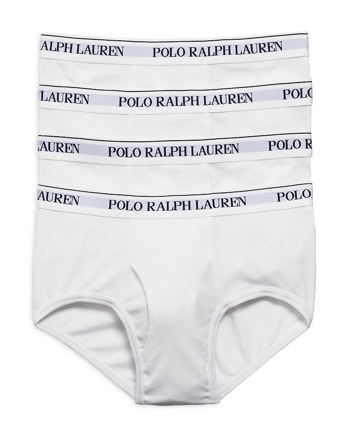 

Хлопковые трусы с поясом и логотипом Polo Ralph Lauren, упаковка из 4 шт, белый