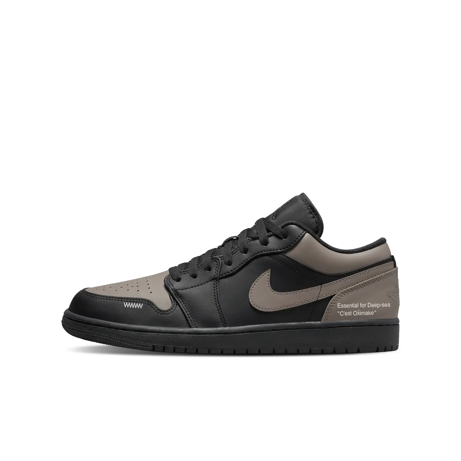 

Jordan Air 1 Abrasion Resistant Low top Vintage Basketball Shoes Unisex Black Brown
