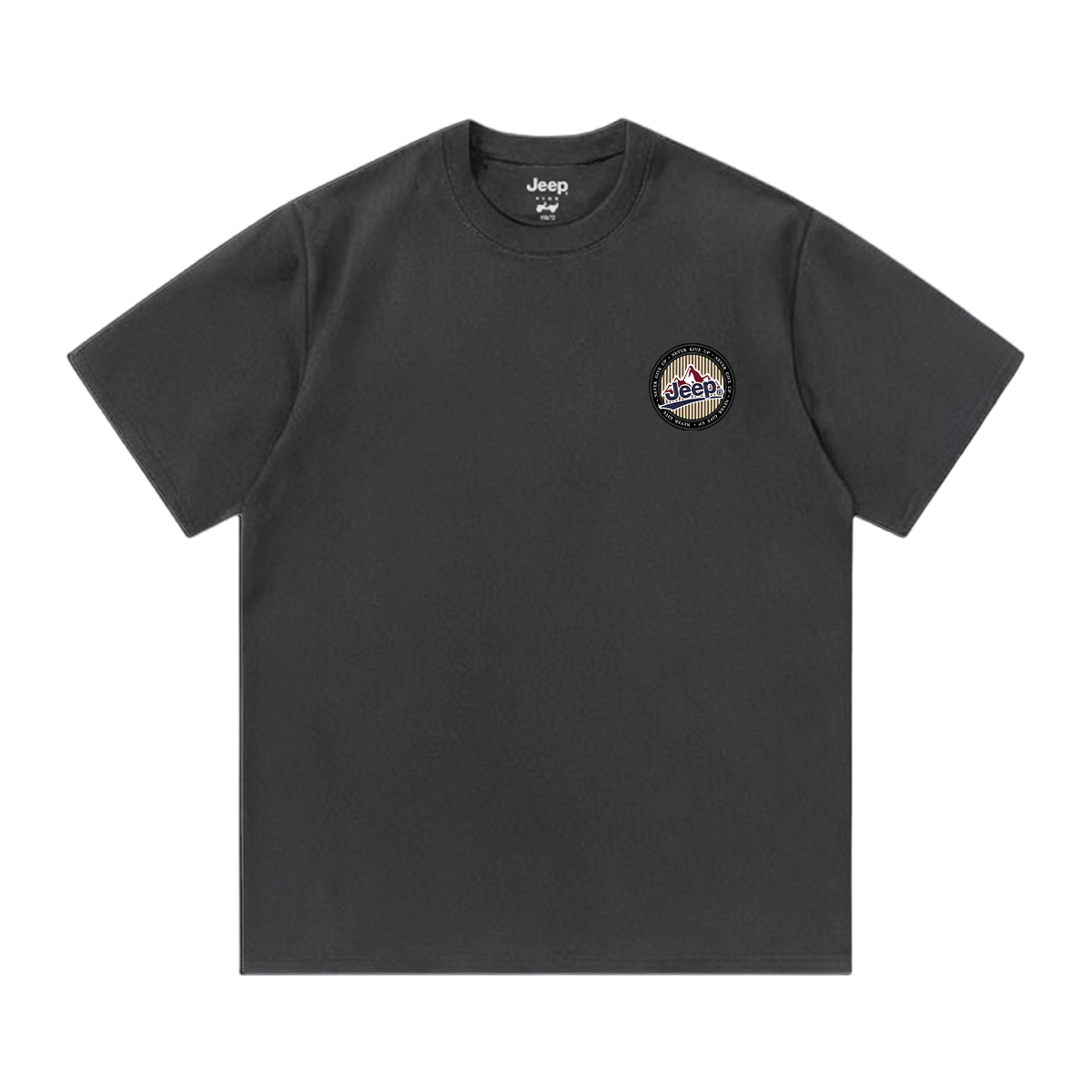 

Футболка для школьников с круглым вырезом Moderate Jeep, темно-серый