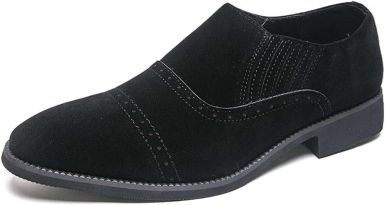 

Мужские кожаные лоферы Формальная обувь для свадьбы Оксфорды Повседневные элегантные заостренные ручной работы Деловая нарядная обувь Generic, черный