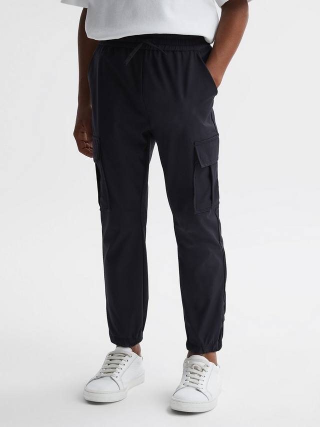 

Детские спортивные брюки Lucian с карманами-карго Reiss, Navy