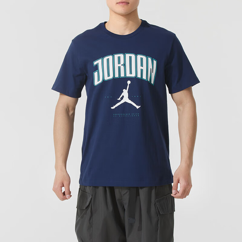 Jordan Футболка CITY 88 CREW мужская marine blue — фото 3