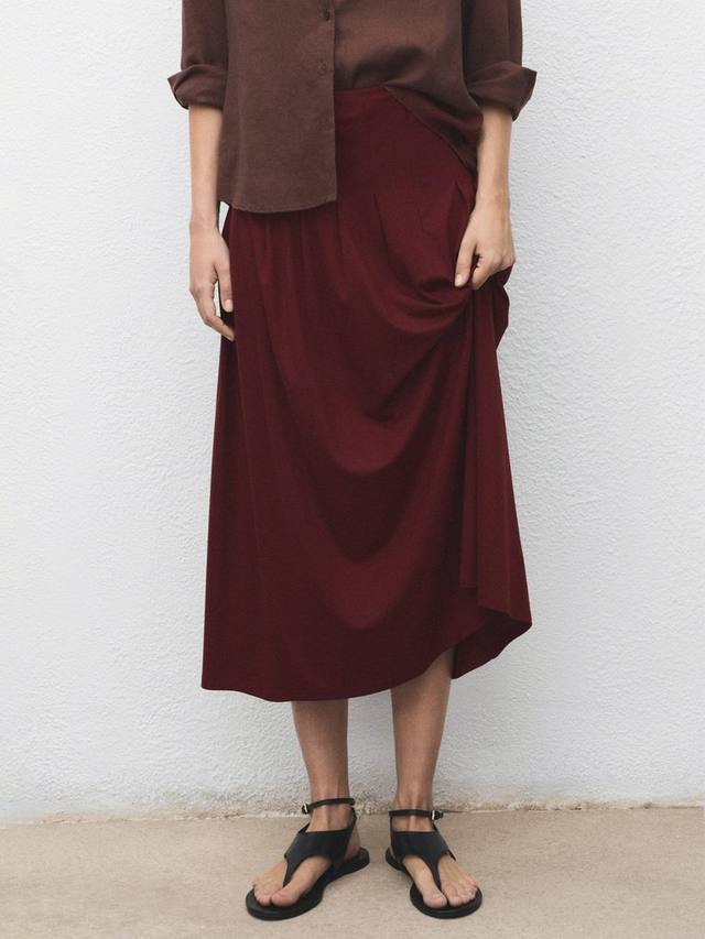 

Таблица Gathered Midi Skirt Mango, Dark Red