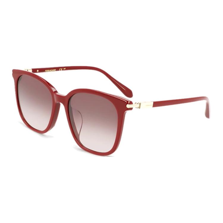 

Ferragamo Квадратная оправа для очков унисекс красные, Red