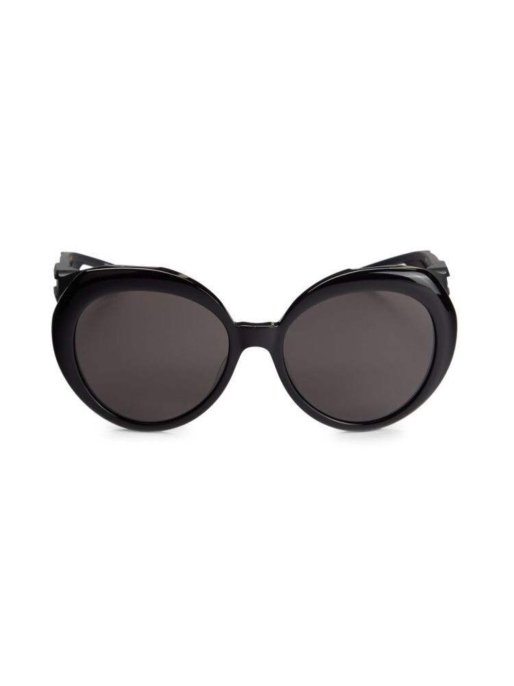 

Круглые солнцезащитные очки «кошачий глаз» 58MM Balenciaga, черный