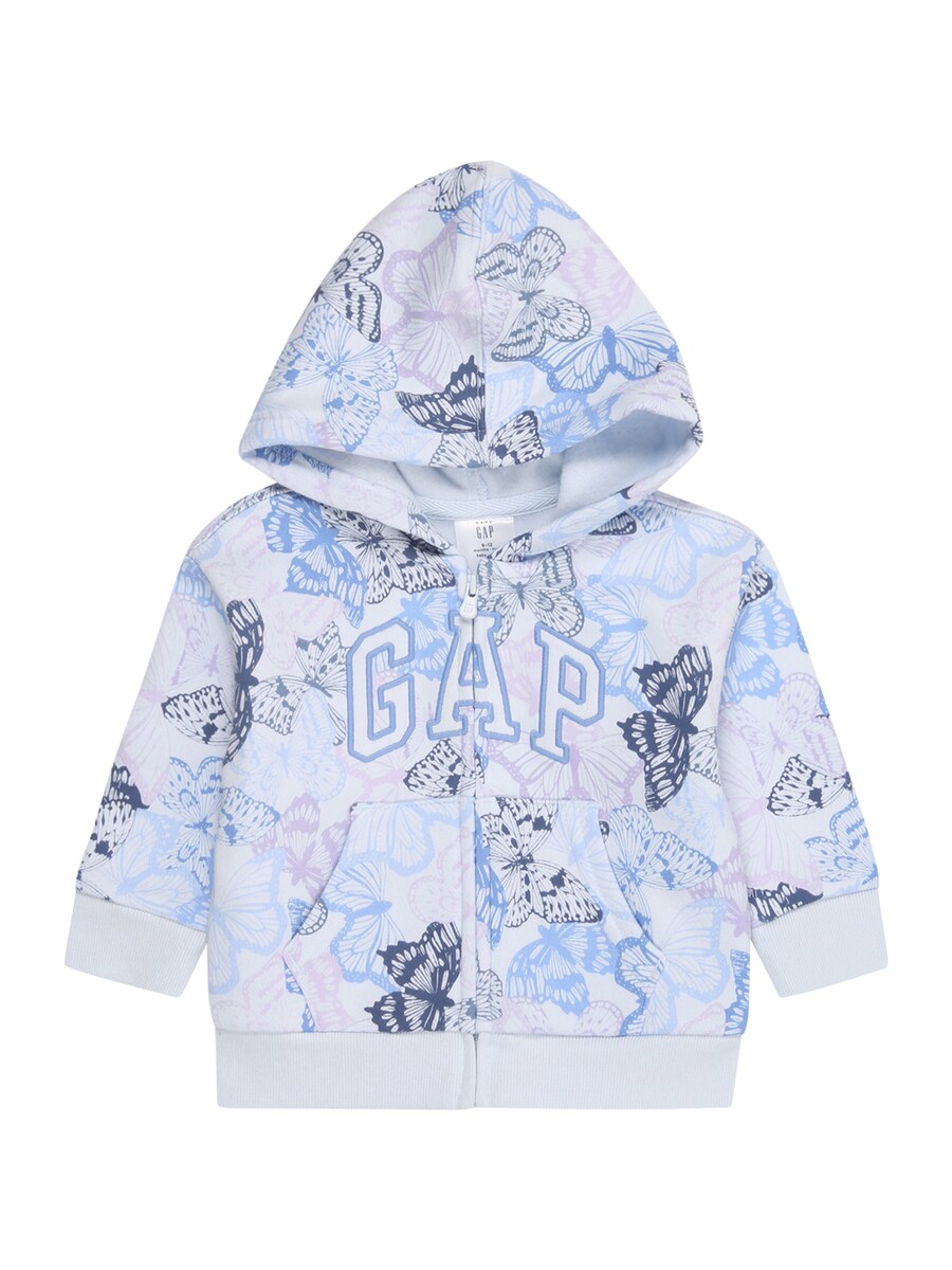 

Толстовка с капюшоном на молнии GAP, цвет Royal blue/Pastel blue