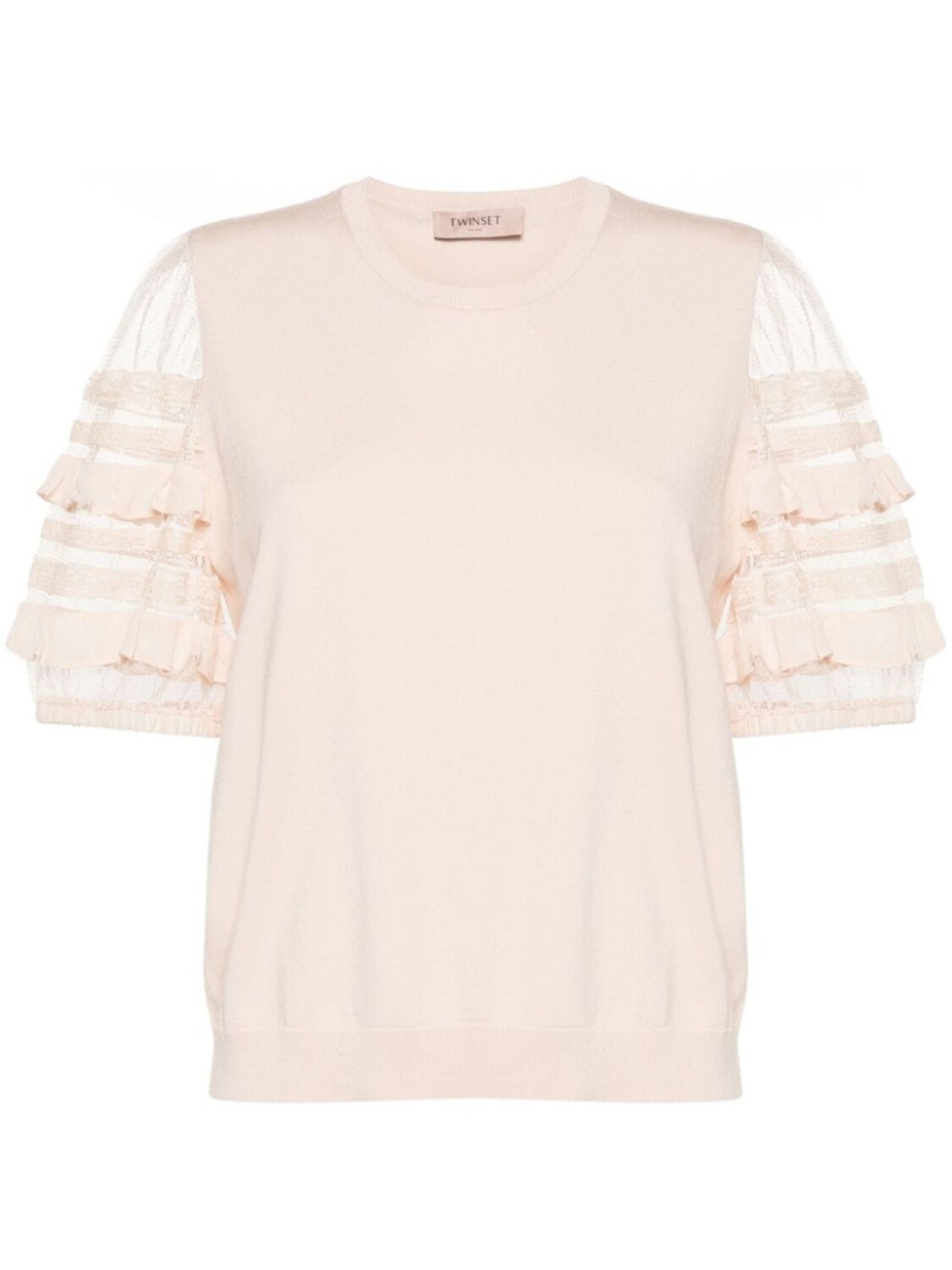 

TWINSET трикотажный топ с логотипом, нейтральный цвет