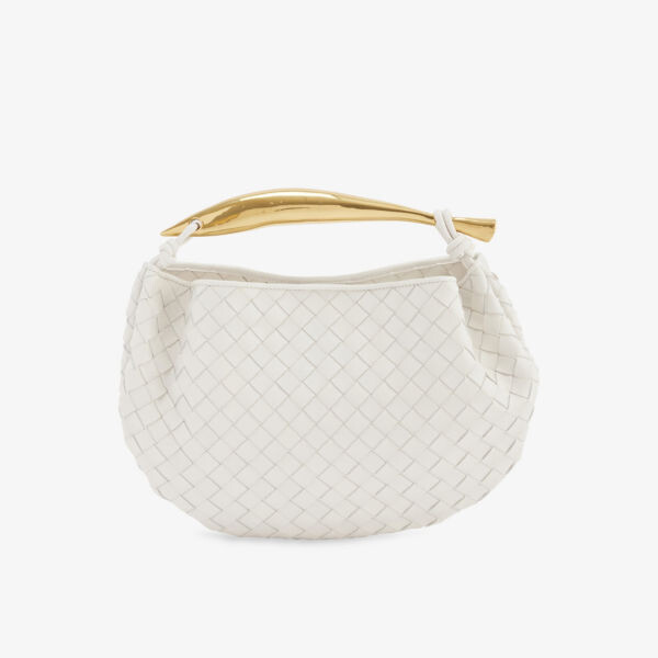 

Сумка Sardine из кожи intrecciato с верхней ручкой Bottega Veneta, цвет chalk