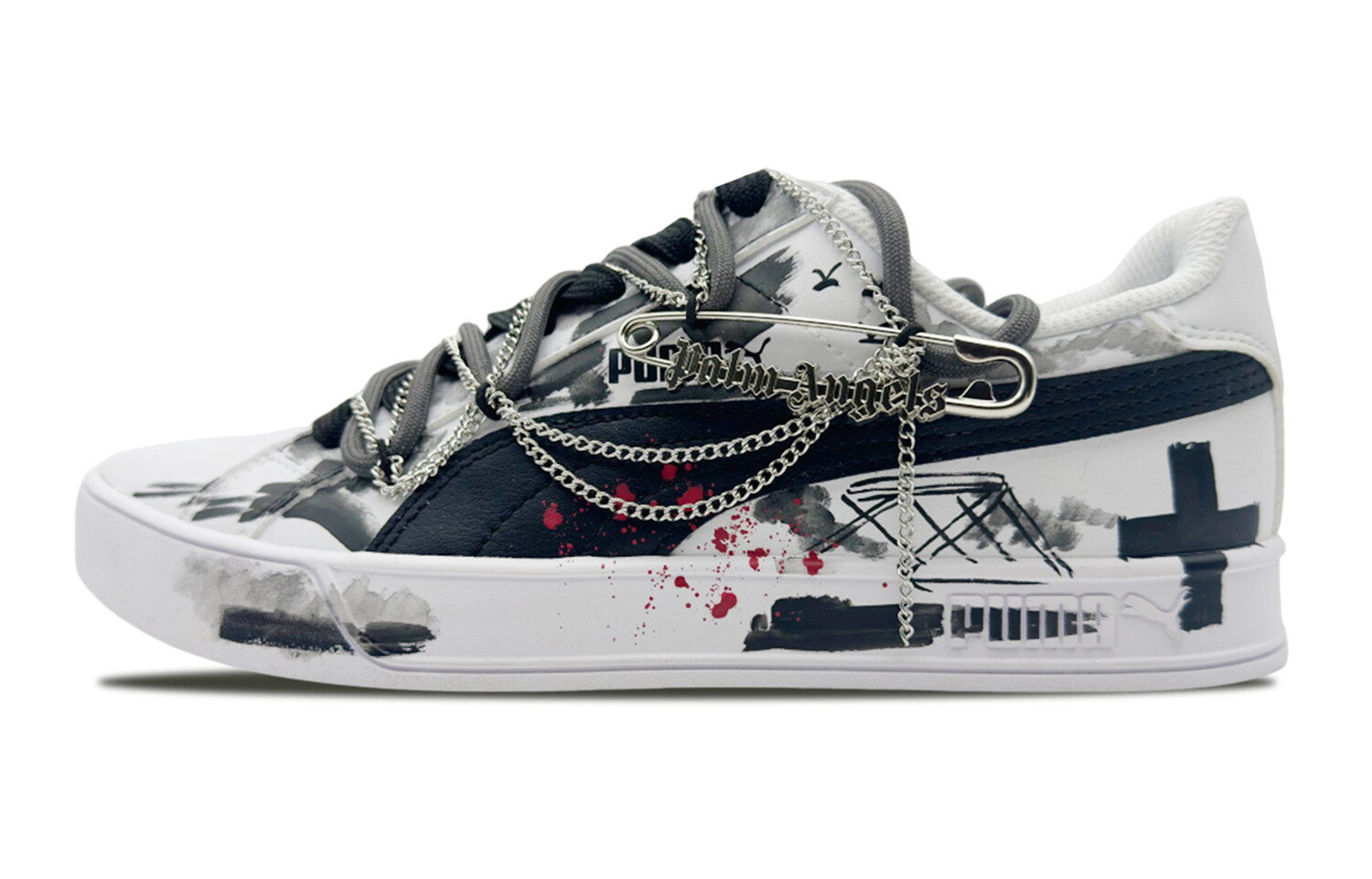 

Кроссовки Puma Smash Series Skateboarding Shoes Unisex Low-top White/black, черный