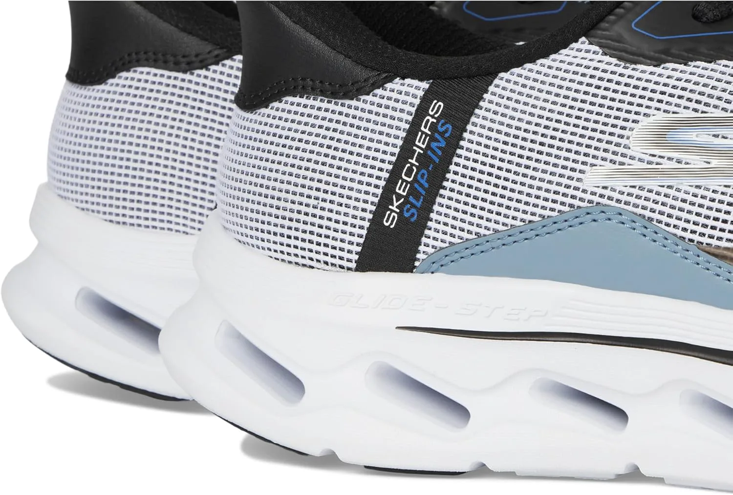 Мужские кроссовки Skechers Hands Free Slip-ins Go Walk Glide-Step 2.0 - Zac, белый/черный — фото 2