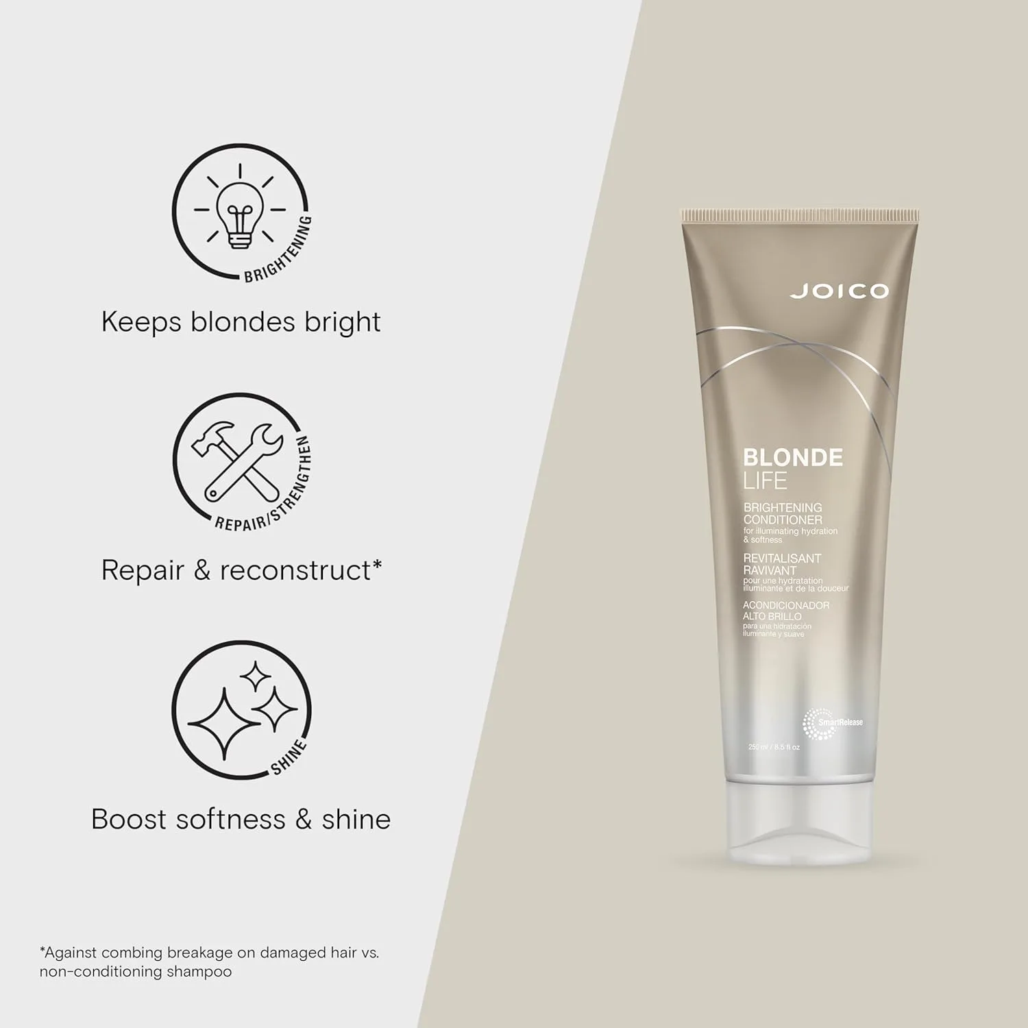 Набор для осветления волос Joico Blonde Life | Для светлых волос | Увлажнение и мягкость | Придает мягкость и гладкость | Без сульфатов | С маслом монои и таману — фото 4