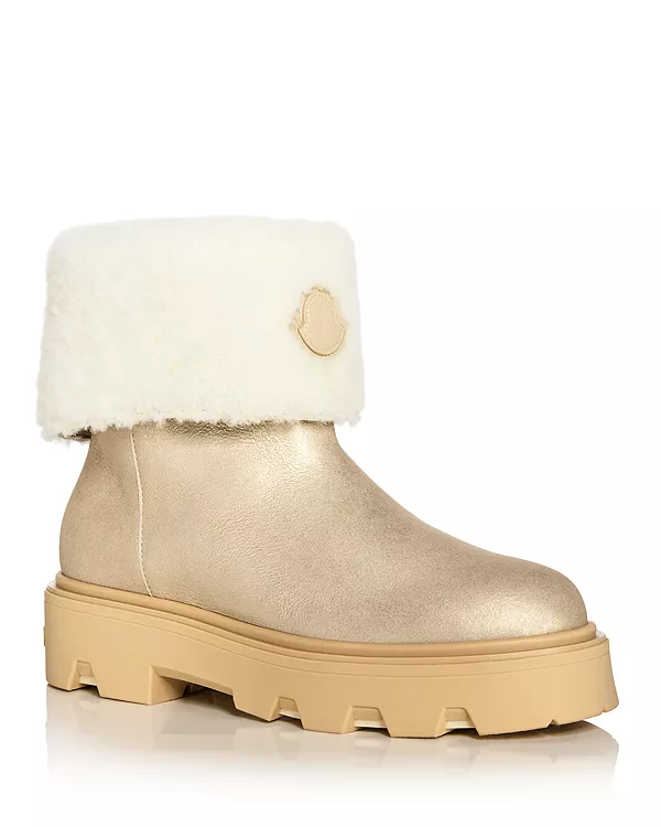 Женские ботильоны Aurea средней высоты Moncler, золотой